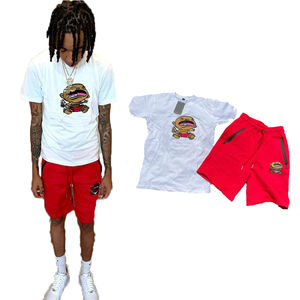 Chándal de entrenamiento informal personalizado para hombre, conjunto de dos piezas, conjuntos cortos para deportes Saadat - Product Image 4