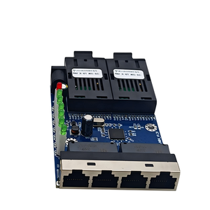Convertisseur <span class=keywords><strong>de</strong></span> média YUNVO 2F4E 100M PCBA 2 fibres 4 <span class=keywords><strong>RJ45</strong></span> Fast Ethernet 2Fx 4Tx 2SC 4UTP Carte <span class=keywords><strong>de</strong></span> conversion fibre optique pour OEM FTTH - Product Image 2