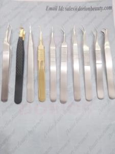 Professional <b>Eyelash</b> <b>Tweezers</b> Stainless Steel Line Design Handle Dumont Lash <b>Tweezers</b> Custom Label Best lash Extension <b>Tweezers</b> - Product Image 4