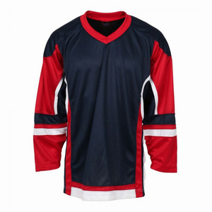 Maillots de hockey respirants personnalisés en gros, conception OEM, impression par transfert thermique, hockey sur glace pour hommes avec nom d'équipe, 100% polyester - Product Image 4