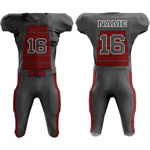 ชุดเสื้อเจอร์ซีย์อเมริกันฟุตบอลแบบใหม่สำหรับผู้ใหญ่ ชุดสโมสร ออกแบบเองได้ พร้อมกางเกงเข้าชุด ระบายอากาศ ป้องกันรังสียูวี - Product Image 4