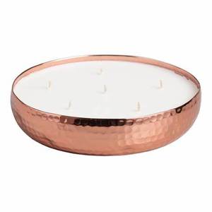 Milieu du siècle moderne pas cher Durable métal cuivre votif rond martelé bougeoir or Rose pour mariage anniversaire décor - Product Image 1