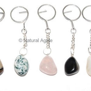 Mix Gemstone Tumbled Keychain for Sale | Mix Gemstone Tumbled Keychain Online - Product Image 1