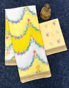 Authentique saree Sungudi en coton pour femmes saris traditionnels légers en pur coton en ligne - Product Image 3