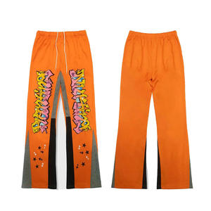 Service OEM Pantalon de survêtement évasé pour hommes Pantalon de survêtement évasé à ceinture élastique imprimé pour hommes à bas prix - Product Image 1