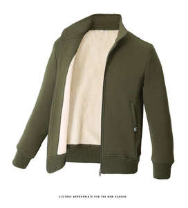 Veste en polaire sherpa confortable pour homme, coupe-vent, fermeture éclair, chaude, épaisse, pour l'aventure en plein air, la randonnée, confortable, robuste, isolante - Product Image 3