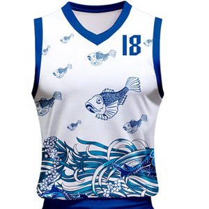 High Quality Custom Made Basketball Uniform Plus Size Printed Anti-Bacterial Quick Dry Breathable 100% Polyester - Product Image 6