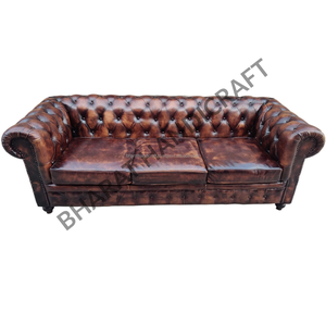 Canapé Chesterfield à trois places spacieux, design traditionnel, coussin moelleux, élégant mobilier de maison, idéal pour le salon, le bureau - Product Image 4