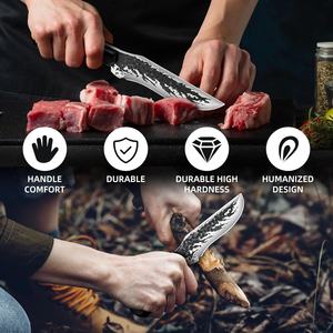 Couteau de cuisine en acier inoxydable fait main sur mesure avec manche en bois et gaine en cuir fin couteau Damas de la vie de chef - Product Image 6