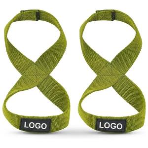 Bodybuilding Figure 8 Weight <b>Lifting</b> <b>Straps</b> Heavy Duty Gym Workout <b>Straps</b> <b>for</b> Powerlifting Deadlift Accept Custom Logo OEM ODM - Product Image 1