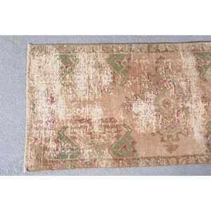 พรมวินเทจ, พรมขนาดเล็ก 1.7x3.7 ฟุต, พรมโมร็อกโกสีเบจ - Product Image 5