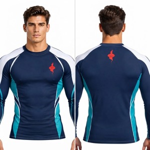 T-shirt de compression à manches longues pour homme, vêtement de sport, entraînement, fitness, course à pied, cyclisme, surf, gym, activité physique - Product Image 3