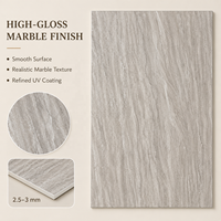 Panneau mural en PVC MORLENX aspect travertin gris clair, pour la décoration intérieure commerciale des halls d'hôtel
