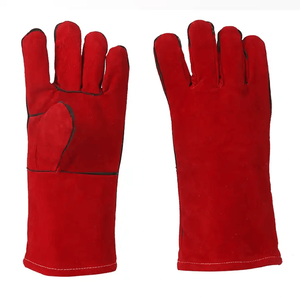 Gants de soudage en cuir de vache fendu XL de haute qualité Impact de la chaleur Gants de travail de sécurité industrielle résistants au feu Anti-coupure Anti-dérapant - Product Image 6