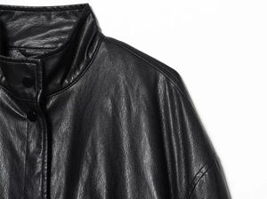 Veste en cuir pour homme de style nouveau, 100% polyester véritable, col montant, poche avant, séchage rapide, respirante, manteau en fourrure de luxe pour l'hiver - Product Image 6