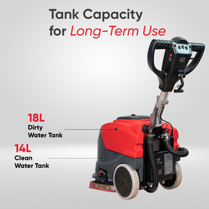 New <b>Walk</b>-Behind 12V Battery-Powered Floor Cleaning <b>Machine</b> with Brush - Product Image 5