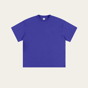 Surdimensionné en gros été 320g Spandex/Polyester respirant Boxy blanc goutte épaule formelle hommes T-shirts régulier sérigraphie - Product Image 5