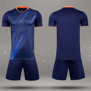 Maillot de sport à manches courtes à col rond personnalisé avec logo OEM, séchage rapide, uniforme masculin, 100% polyester, imprimé, football, soccer - Product Image 4