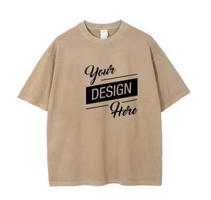 2023 Camiseta básica con hombros descubiertos para hombre, de alta calidad 100% de algodón, ajuste de gran tamaño, dobladillo curvo, colores personalizados, ropa de calle informal de punto - Product Image 5