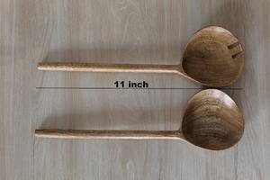 Cuillère en bois naturel de qualité supérieure pour la cuisine, le service, écologique, légère, artisanale, cuillère de mariage, style américain - Product Image 6