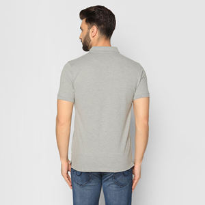 Camiseta de manga corta para hombre de alta calidad para Polo 100% algodón transpirable antiarrugas patrón sólido camiseta lisa logotipo personalizado - Product Image 2