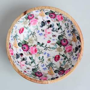 Bol en bois original de conception de qualité supérieure décoration polonaise brillante bol de service de luxe pour table - Product Image 1