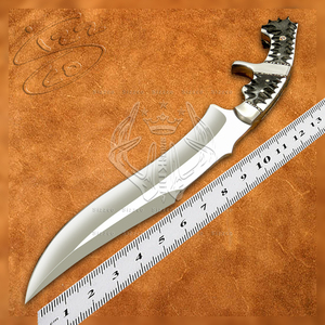 Acero D2 hecho a mano personalizado-Cuchillo de caza Bowie Full Tang Sub Hilted con Funda de cuero, agarre ergonómico de micarta, regalo ideal - Product Image 6