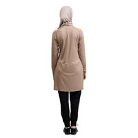Vêtements de sport actifs pour femmes musulmanes, vêtements de sport modestes, vêtements de sport solides, écologiques, respirants, manches longues, ensemble longueur genou