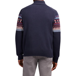 Custom LOGO Men Sweater Jacquard Pattern Jumper Design Winter Pullover Casual Crew Neck Knitwear Custom Knitted Sweater <b>for</b> Men - Product Image 5