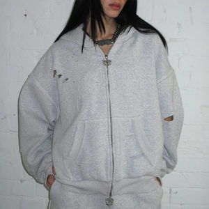 เสื้อฮู้ดดี้แบบยูนิเซ็กซ์ทรงโอเวอร์ไซส์ เสื้อสเวตเชิ้ตแขนยาว ผ้าฝ้ายเนื้อนุ่ม สวมใส่สบาย อุ่นสบาย เหมาะสำหรับใส่ลำลอง สตรีทแวร์ ออกกำลังกาย ฟิตเนส - Product Image 4