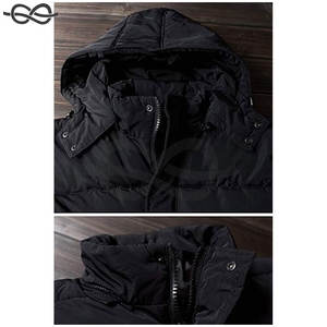 Long manteau d'hiver à capuche amovible et coupe-vent classique pour hommes, isolé, chaud et élégant pour le temps froid - Product Image 4