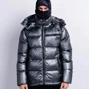 เสื้อแจ็คเก็ตพัฟเฟอร์สำหรับผู้ชายสำหรับฤดูหนาว แบรนด์ Logo Front แบบมีปกพับได้ น้ำหนักเบา ระบายอากาศได้ดี แห้งเร็ว - Product Image 5