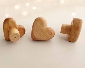 Wooden heart shaped knob <b>pull</b> cabinet drawer <b>for</b> <b>home</b> dresser door cabinet furniture decorative kitchen wardrobe handle knob - Product Image 4
