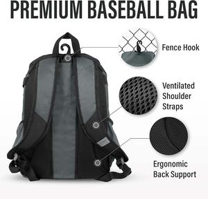 Wholesale Baseball Bat Bag Backpack for Baseball Softball Tball Adults Youth Sports Bat Bag - Product Image 3