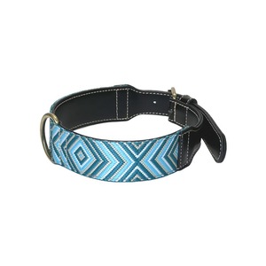 Patrón geométrico Color rayas cuero mascota Collar alta calidad perro moda perro Collar lujo mascota accesorios Malasia venta al por mayor - Product Image 2