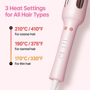 ที่ม้วนผมไฟฟ้าหมุนอัตโนมัติแบบพกพาคุณภาพสูงเครื่องทำความร้อน PTC สำหรับร้านเสริมสวยและโรงแรมรองรับภาษาฝรั่งเศส - Product Image 3