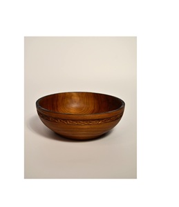 Tazón de Madera Ecológico y Duradero, Opciones Personalizables para un Uso Elegante en el Hogar o Comercial, para Fiestas, Bodas y Cumpleaños - Product Image 1