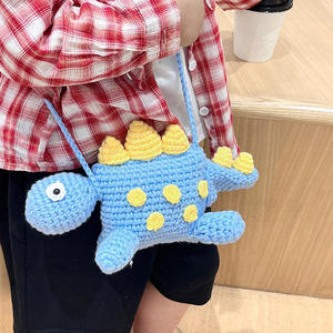 Bolso de Ganchillo con Diseño de Dinosaurio, Monedero Infantil, Creativo, Moderno, Portátil y Ecológico - Product Image 2