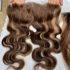 Extensiones de trama de cabello humano Remy virgen vietnamita 100%, estilo de onda profunda suelta con ondas corporales en Color Piano para mujeres negras - Product Image 1