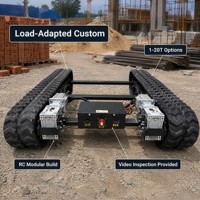 Châssis modulaire RC personnalisé, train de roulement à chenilles motorisé adaptable pour la modification de tracteurs, d'embaseurs et de tondeuses