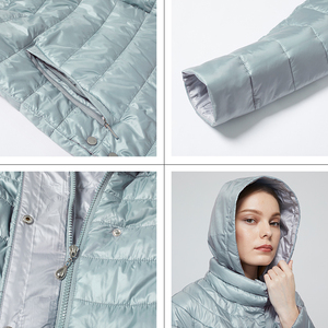 2025 nueva chaqueta acolchada gruesa de manga larga para mujer de invierno con abrigo con cremallera logotipo personalizado relleno de algodón de alta calidad - Product Image 6