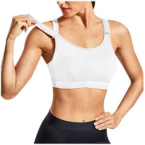 Débardeur pour femme, brassière de sport courte à dos croisé et rembourrée, idéale pour le yoga, l'entraînement et la course à pied - Product Image 3