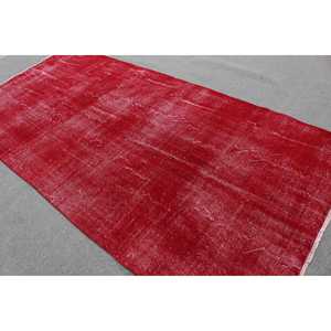 พรมตุรกีขนาด 4.9x9.9 ฟุต พรมวินเทจขนาดใหญ่ พรมลายดอกไม้สีแดงขาว - Product Image 3
