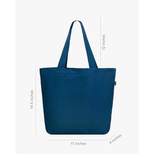 Sac fourre-tout grande taille à fermeture éclair motif Prickle Pop avec broderie artistique du logo en polyester et longue anse, idéal pour la bibliothèque - Product Image 3