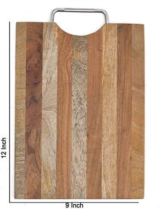 Grande planche à découper avec poignée en acier, surface extra épaisse, idéale pour la découpe intensive, le service et l'utilisation professionnelle en cuisine - Product Image 5