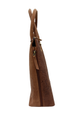 Sac fourre-tout pour femme en cuir véritable marron, personnalisable, nouvelle tendance, imprimé numérique, broderie, fermeture éclair, double compartiment pour ordinateur portable