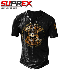เสื้อยืดแฟชั่นลำลองแขนสั้นสไตล์วินเทจสำหรับผู้ชาย พิมพ์ลายเสือดาว ลุคสตรีทแวร์ ผ้าเทอร์รี่ฟอกสี  ปรับแต่งได้ทั้งตัว - Product Image 5