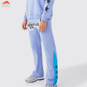 Sweat à capuche vintage personnalisé et pantalons de survêtement jogging deux pièces Dtg sérigraphie survêtement évasé survêtements pour hommes - Product Image 3