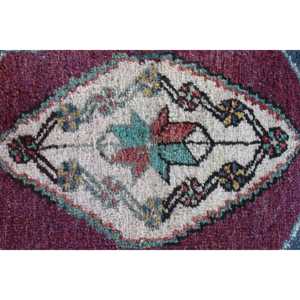 Tapis turc vintage, petit tapis de 1,4x3 pieds (44x90 cm), tapis persan en laine rouge - Product Image 5