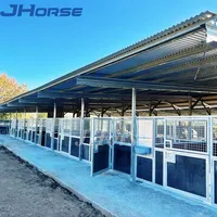 Abri mobile modulaire pour chevaux, économique et haute résistance, avec toit